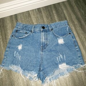 Denim High Waisted Shorts